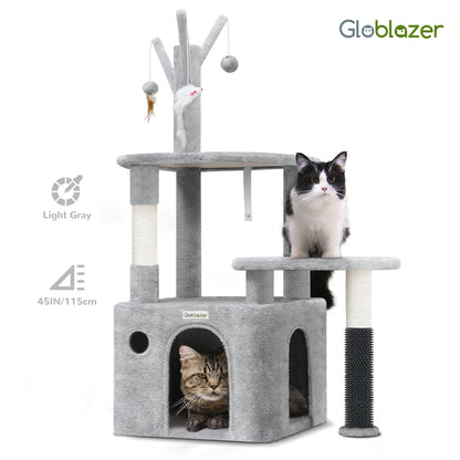 44 Inch Cat Climbing Frame Light Gray - DropOnline.co