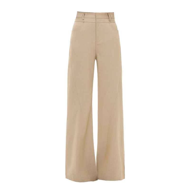 Draping Effect Leisure Horn Mopping Suit Pants