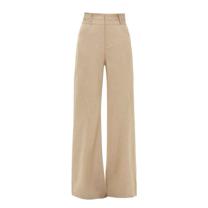 Draping Effect Leisure Horn Mopping Suit Pants