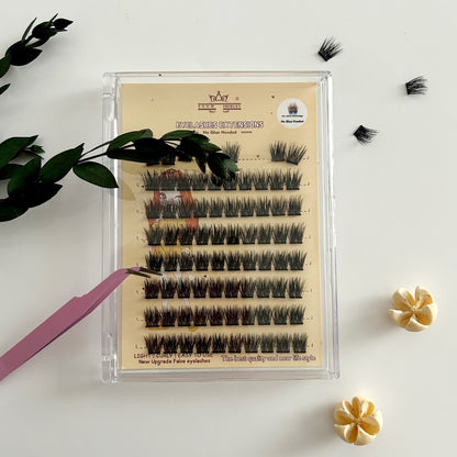 3D Self-adhesive False Eyelashes 8 Rows -Small Tweezer Tool - DropOnline.co