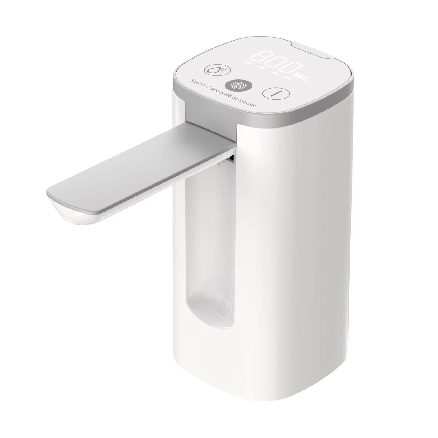 Fingerprint child lock touch screen digital display folding electric water pump mineral water feeder household bottled water pump