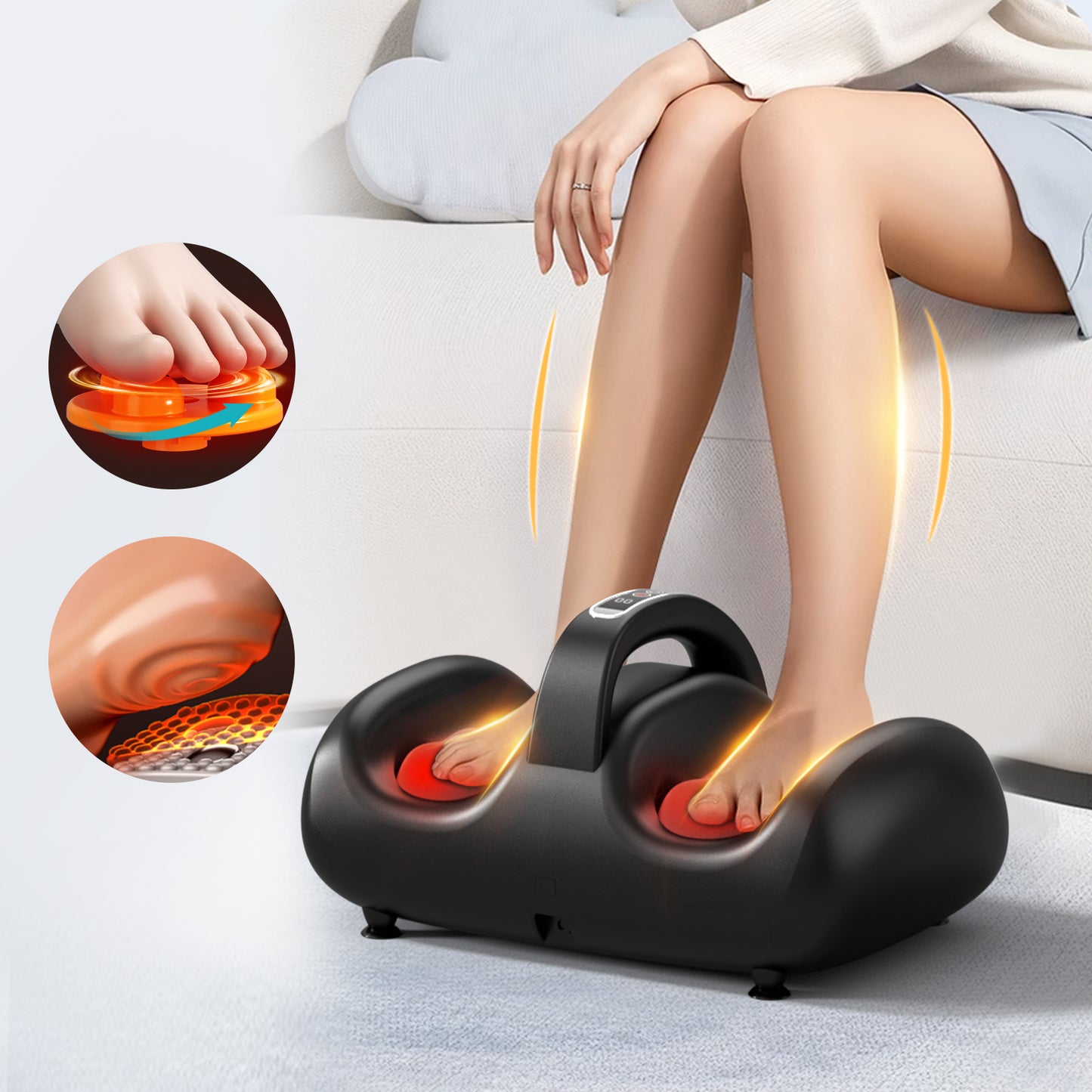 Leg Beauty Machine - Electric Foot Massager, Featuring Light Therapy Function, Adjustable Speed And Direction Control, Designed To Help Relax The Body And Relieve Pain