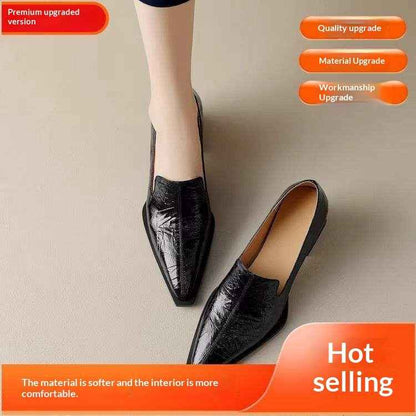 Crack Pointed Deep Mouth High Heels Women