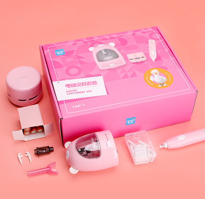 Electric Pencil Sharpener Pencil Sharpener Student Stationery Set - DropOnline.co