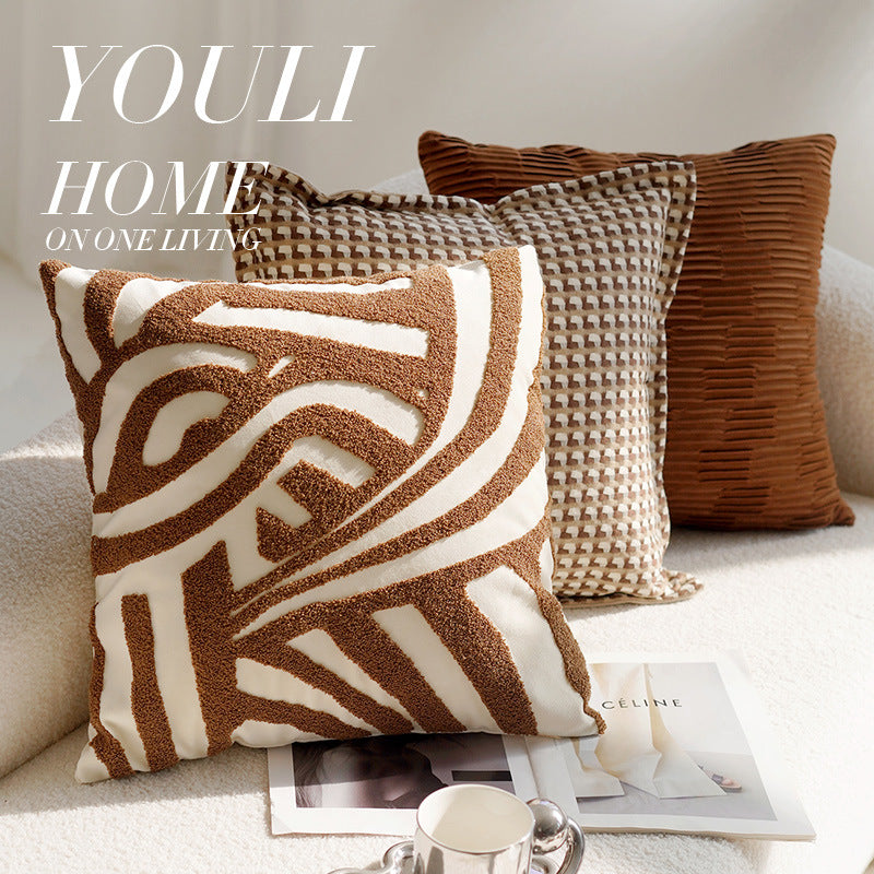 Retro Knotted Pillow Cushion - Vintage Style Decorative Throw Pillow