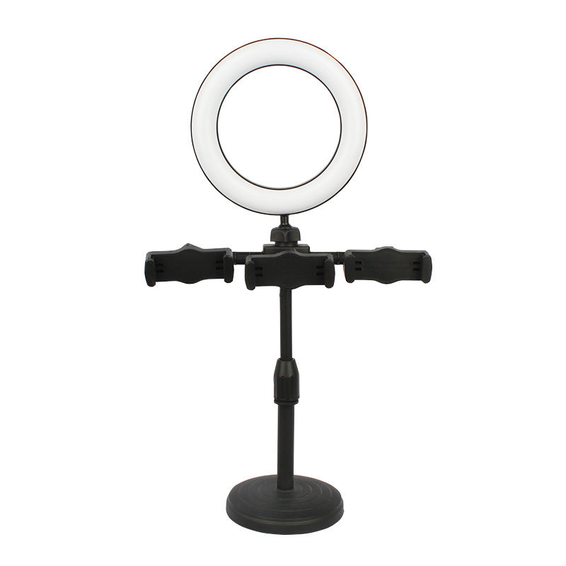 Multi-Position LED Ring Light - Professional Streaming Setup with 3 Camera Angles