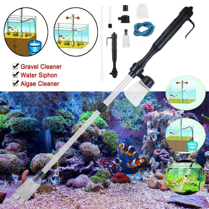 Battery-Operated Aquarium Vacuum Gravel Cleaner - DropOnline.co