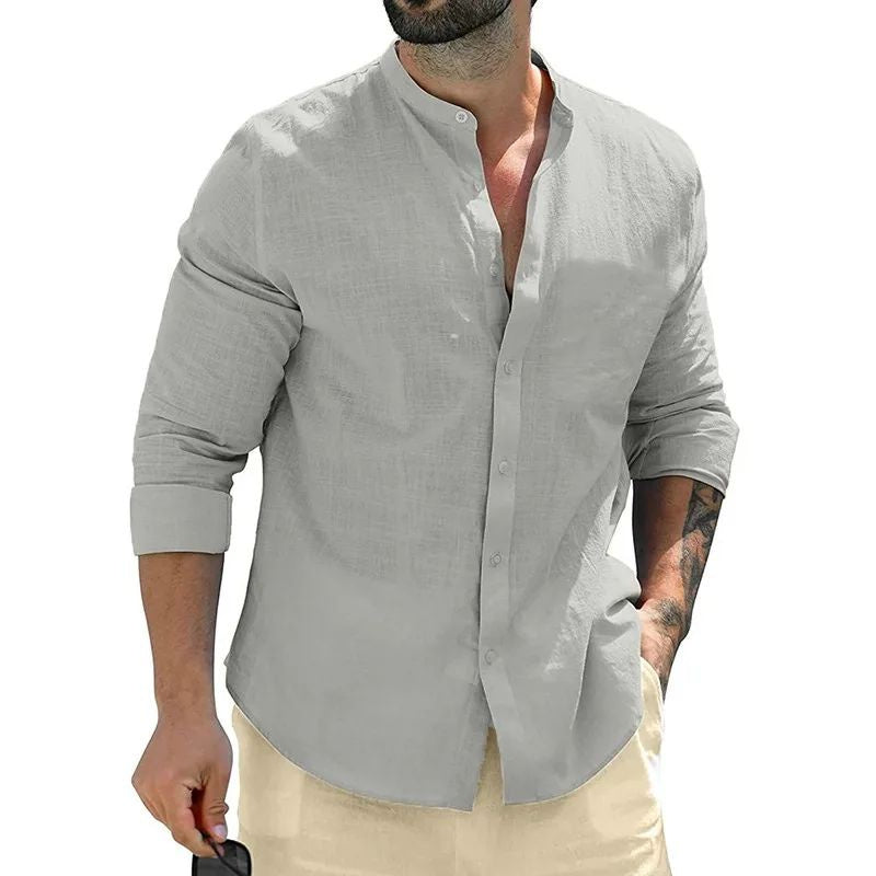 Men's Autumn Long Sleeve Cotton Business Shirt - Professional Dress Shirt