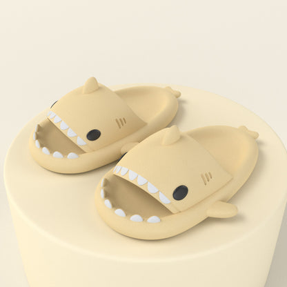 Adult's Slippers Indoor Outdoor Funny Shark Cartoon - DropOnline.co