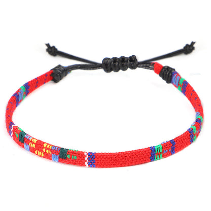 Hand Woven Rainbow Color Anklet Bohemian Style - DropOnline.co