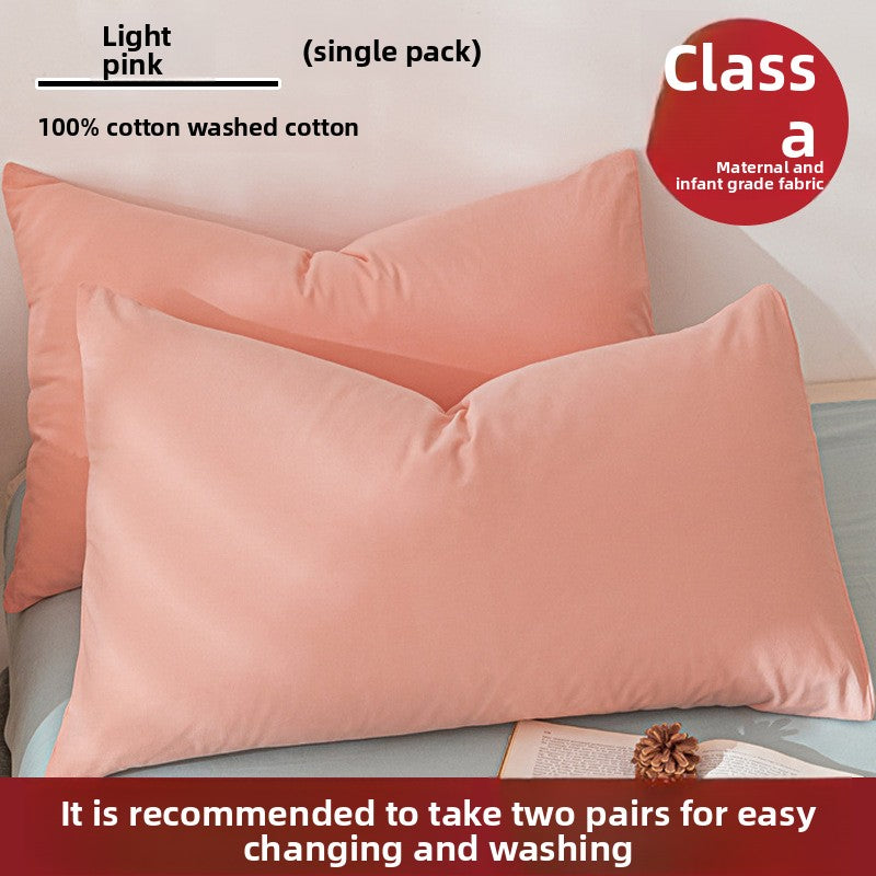 Pure Cotton Pillowcase - Premium Natural Fiber Pillow Cover