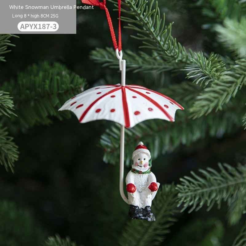 Nordic Iron Christmas Hot Air Balloon Pendant - Santa Snowman Elk Parachute Decoration - DropOnline.co