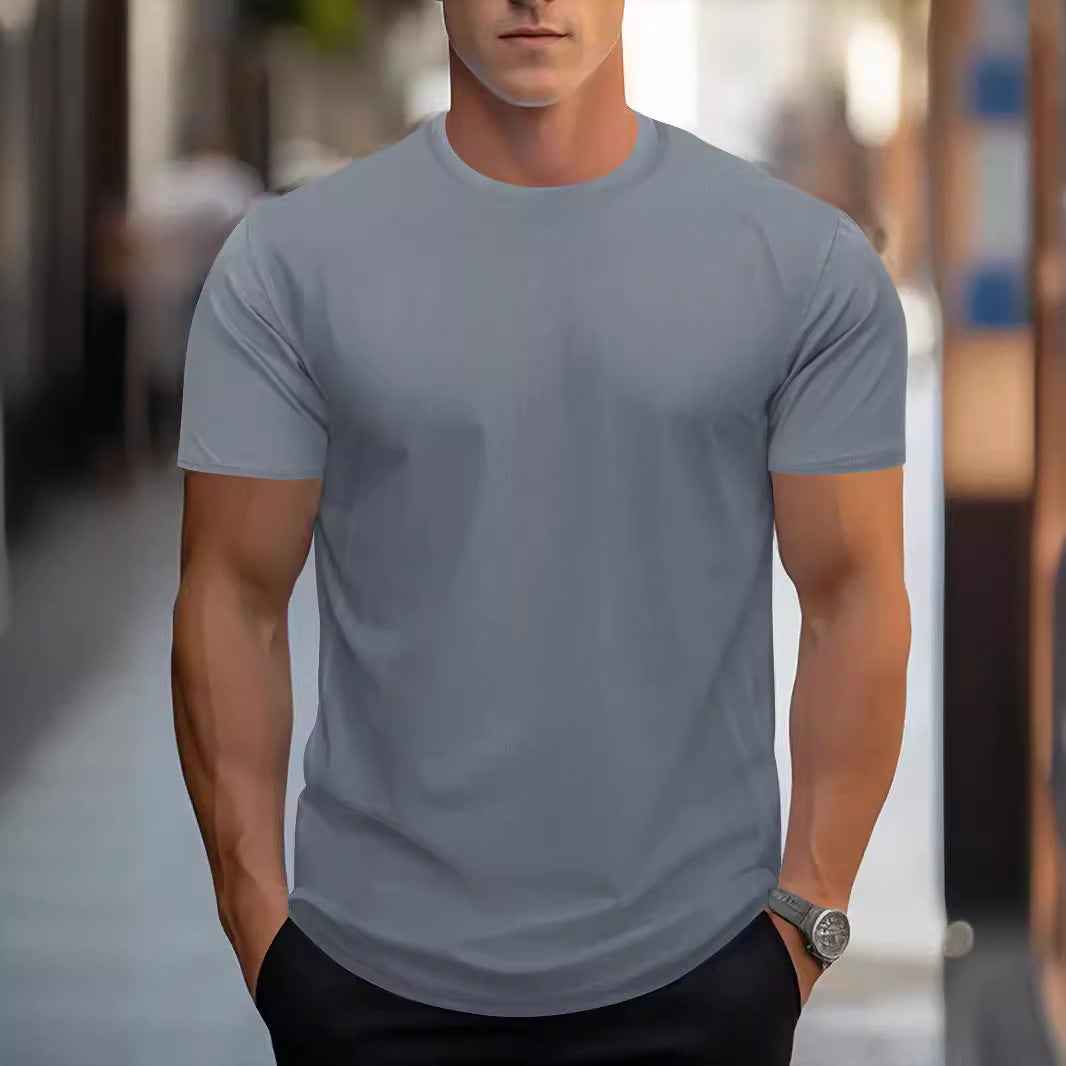 Men's Quick-Drying Breathable Sports T-Shirt - Round Neck Short Sleeve Athletic Tee