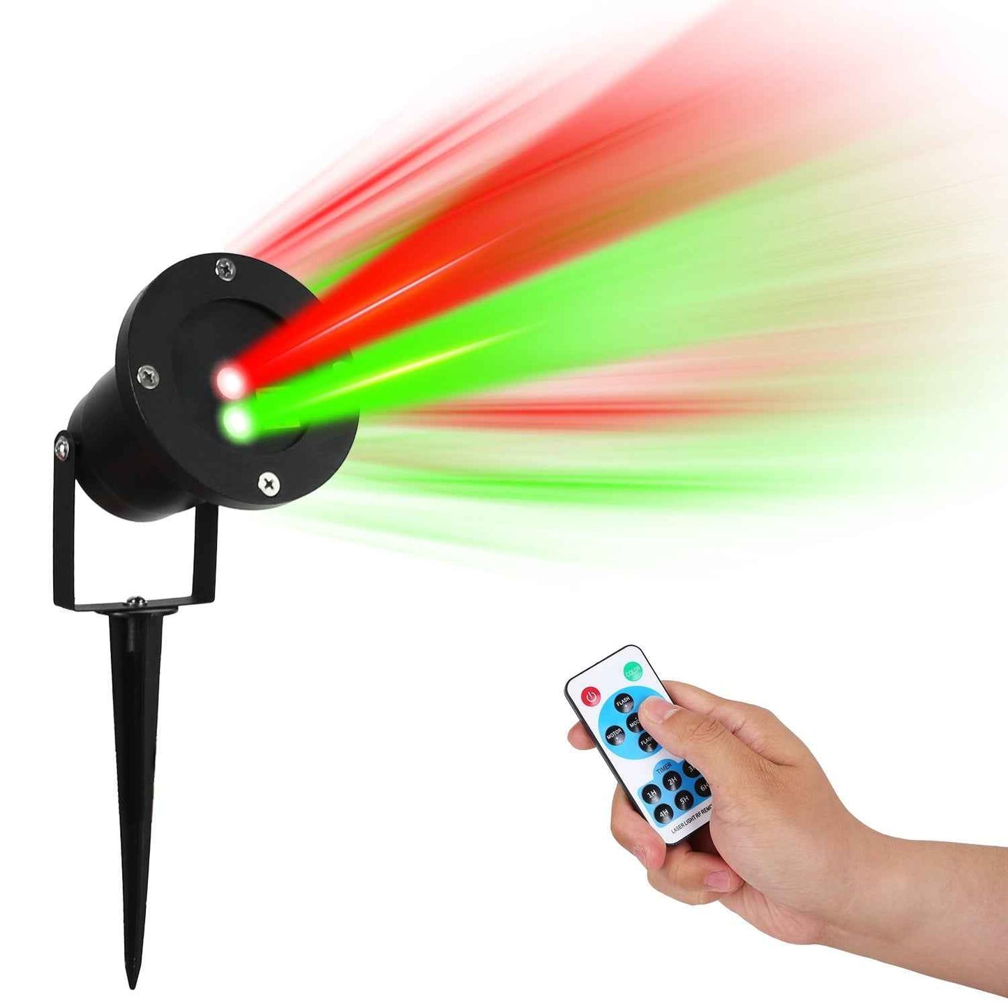 Outdoor Laser Projector Light - Red & Green 3 Modes 12 Speeds IP44 Waterproof - DropOnline.co