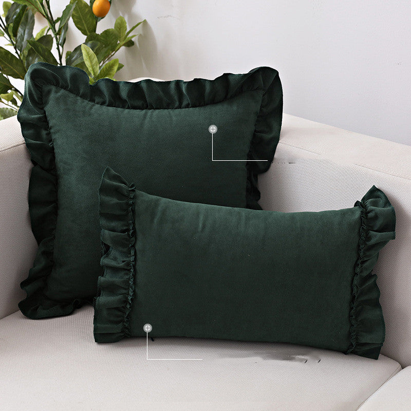 Pillowcase Small  Cushion Pillow Suede Sofa Bedside Pillowcase