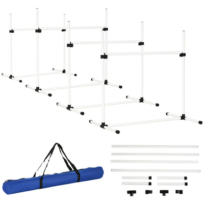 4-piece Dog Agility Training Equipment With Height-adjustable Jumping Poles - DropOnline.co