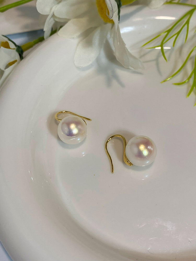 Simple Pearl Earrings for Women - Elegant 18K Gold-Plated Korean Style