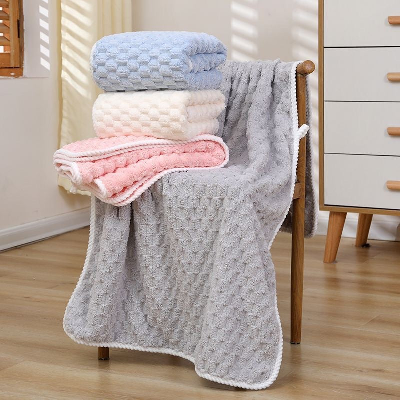 Coral Fleece Household Soft Absorbent Cloud Fleece Bath Towel