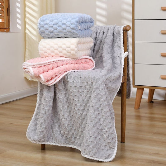 Coral Fleece Household Soft Absorbent Cloud Fleece Bath Towel