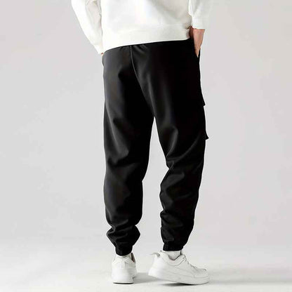 Men's Straight Ankle Tied Overalls - Wear-Resistant Casual Cargo Pants