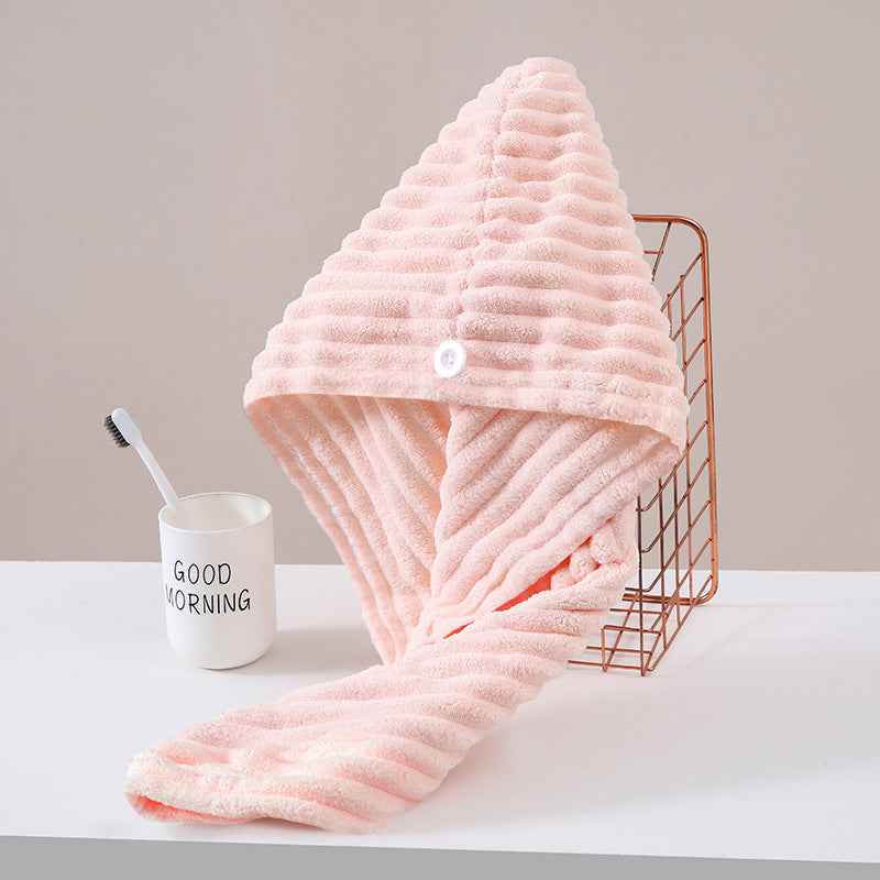 Candy Velvet Hair-drying Cap Thick Absorbent Headscarf