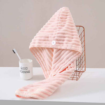 Candy Velvet Hair-drying Cap Thick Absorbent Headscarf