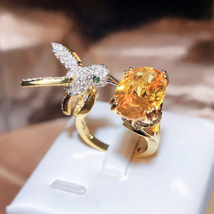 Women's Fashion Saint Mary's Hummingbird Ring - DropOnline.co