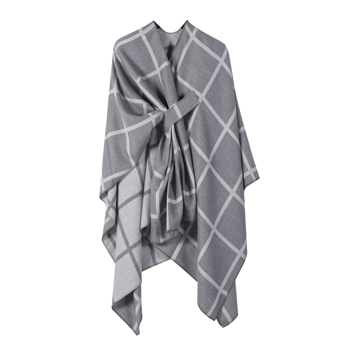 Women's Fashion Gingham Check Warm Scarf - Classic Plaid Winter Wrap
