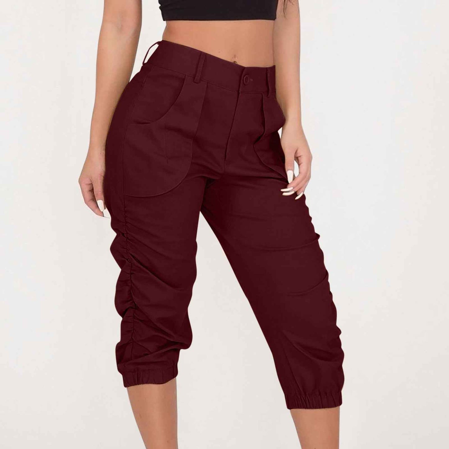 Women's Fashion Casual Cropped Pants Overalls
