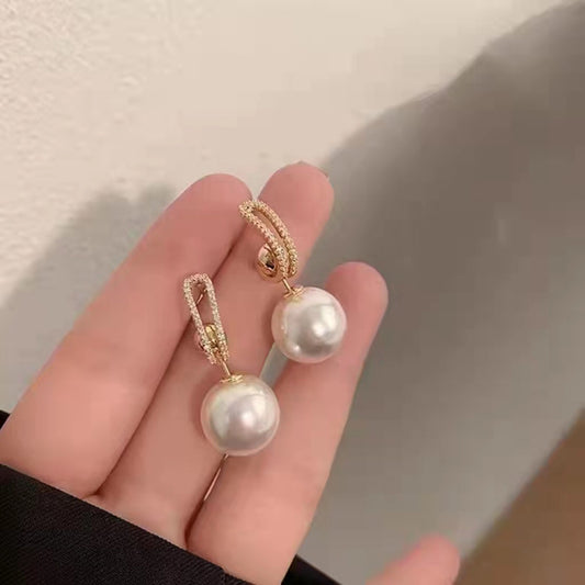 Versatile Pearl Drop Earrings - Elegant Women's Jewelry