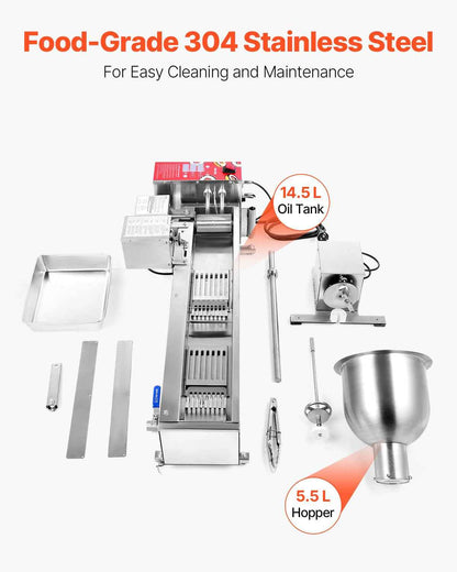 Commercial Automatic Donuts Making Machine Doughnut Maker Single Row 90 PCS/H