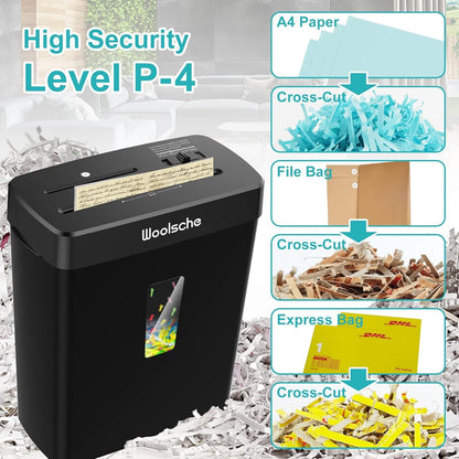 Paper Shredder -10 Sheets Of Paper Cut Horizontally With 3.43 Gallon Paper Basket - P-4 Security Level -3 Mode Designs - Shreds CDs And Credit Cards - Durable, Fast, Anti Paper Jam, Suitable For Home - DropOnline.co