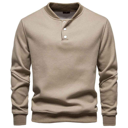 New Fleece-lined Men's Round Neck Sweatshirt