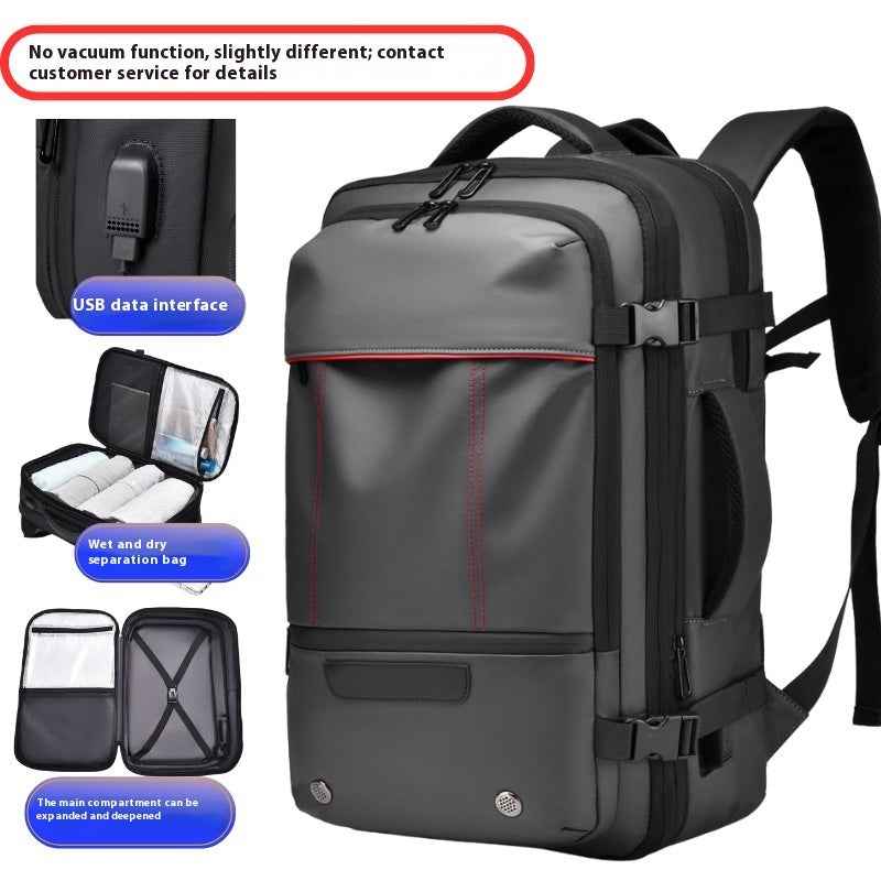 Large Capacity Expansion Multifunctional Men's Compression Backpack