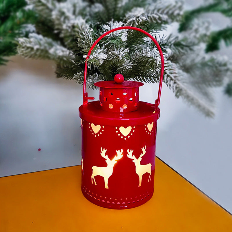 Christmas LED Candle Lantern - Nordic Style Electronic Wind Light Holiday Decoration