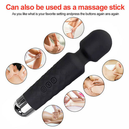Magic Massage Wand Muscle Relaxation Massager 20 Speed Vibrating Full Body Therapy Motor - DropOnline.co