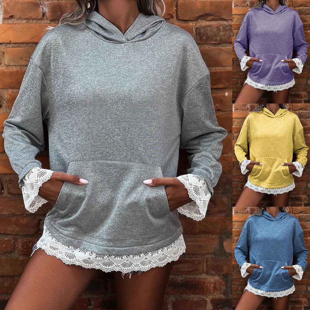 Casual Hooded Long Sleeve Pullover Regular Multi-color Women's Sweater