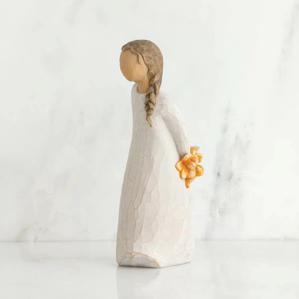 Premium Girl Resin Statue Decoration - Modern Home Ornament Collection
