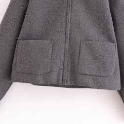 Fashion Simple And Versatile Pocket Shirt-collar Short Jacket