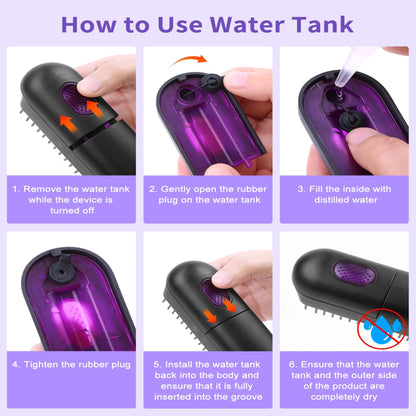 Hair Straightener Brush, Ionic Plus Steam Straightening Brush For Smooth, Anti-frizz Hair, Anti-Scald Ceramic Straightening Comb, Heated Straightener Brush Flat Iron Fast Heating For Home Salon - DropOnline.co