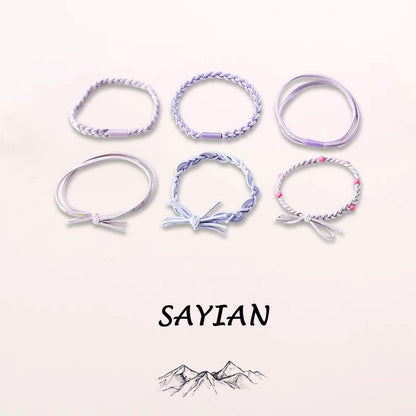 6 Pcs Scrunchies - Soft, Stretchy, And Detachable Hair Ties For Ponytails, Hair Elastics, Spiral Hair Ring, And Cute Hair Accessories - Perfect For Girls And Women - DropOnline.co