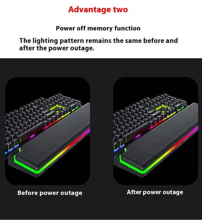 RGB Keyboard Support Wristband High Rebound Luminous Machinery Keyboard Support - DropOnline.co