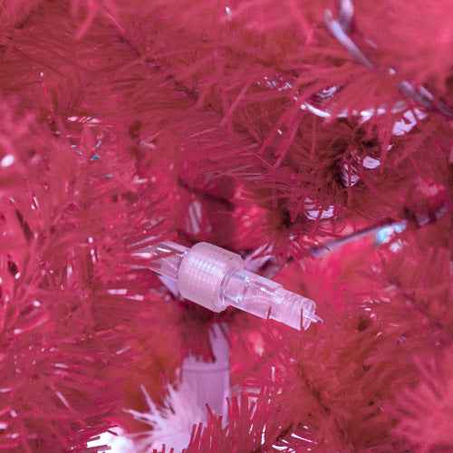 6FT Hinged Fir Bent Top Christmas Tree - Santa Hat Style 1250 Tips 300 LED Lights - DropOnline.co