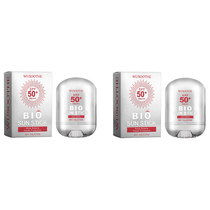 WUSOOTHE Bio Sun Stick 15g - Advanced Protection With Peptide Complex, Collagen And Hyaluronic Acid SPF50,PortableStrong UVProtection Sunscreen Stick - DropOnline.co
