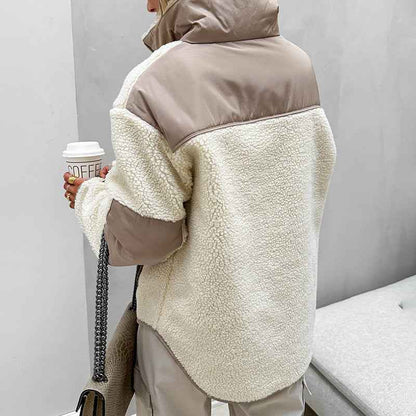 Plush Loose Lapel Pullover Sweater