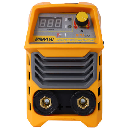 110  220V MMA Welder, 160A Stick  Welding Machine IGBT Inverter Digital Display LCD Hot Start Welder With Electrode Holder, Work Clamp, Input Power Adapter Cable Dual Voltage DC