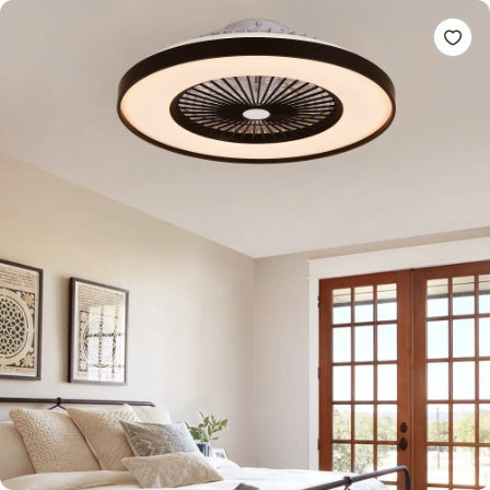 23 Inch Smart Ceiling Fan with LED RGB Lighting - App & Remote Control with Silent DC Motor