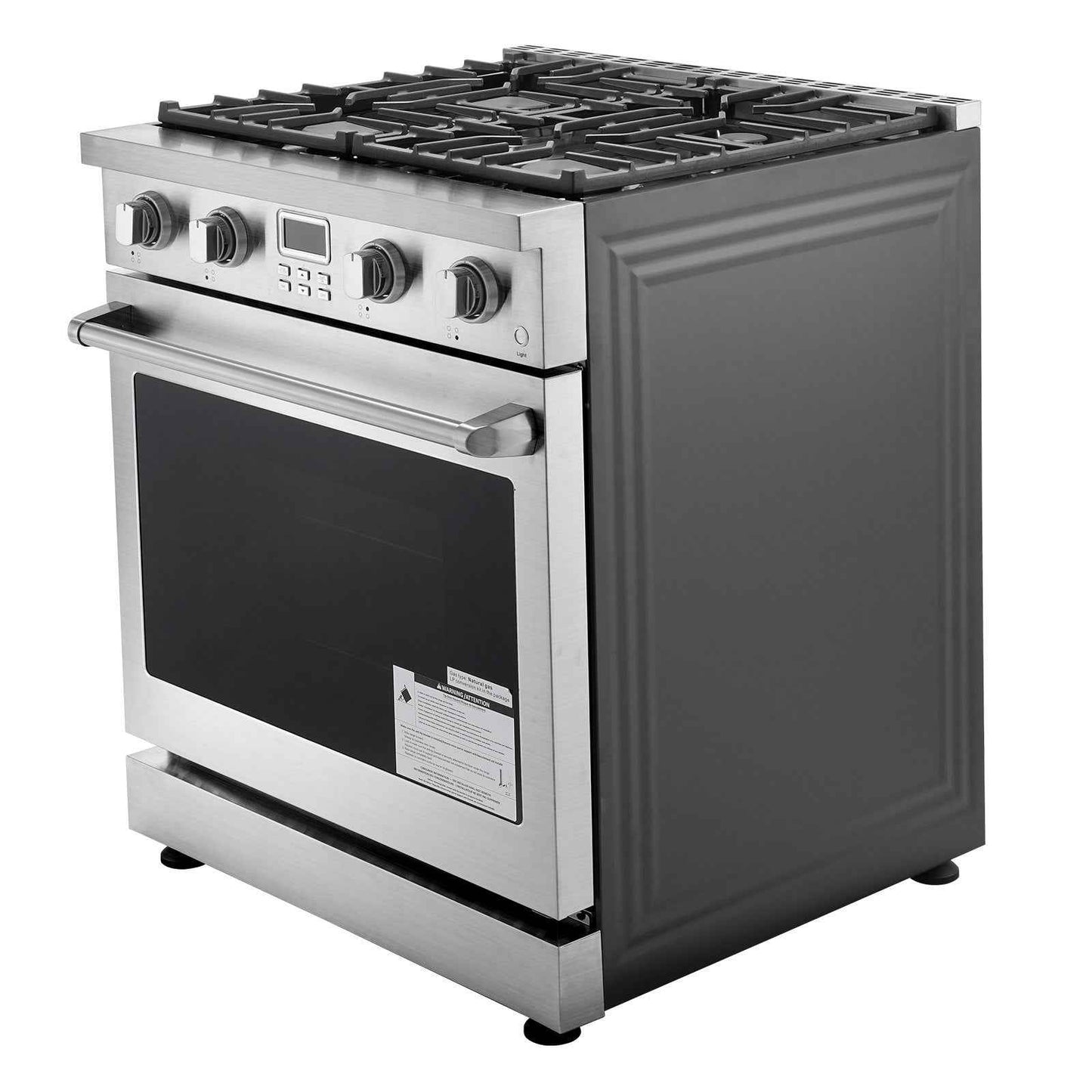 30 In Gas Range Oven 4 Sealed Burners Convection Oven In Stainless Steel