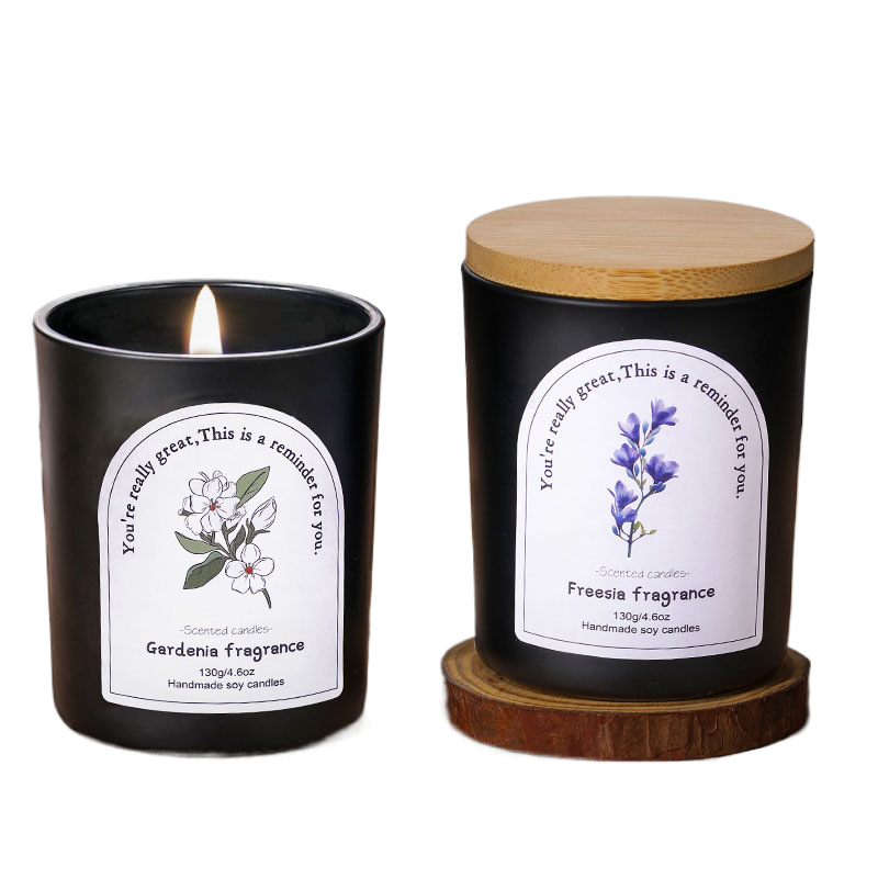 Premium Black Matte Soybean Wax Candle - Blue Misty Morning