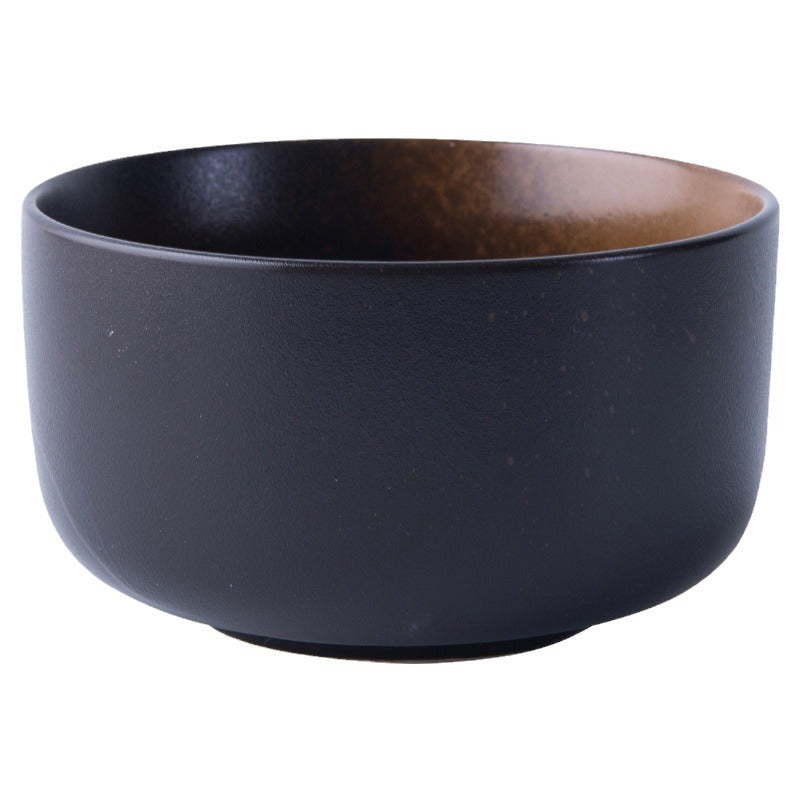 Japanese-Style Porcelain Rice Bowl - Microwave Safe Ceramic Dining Bowl